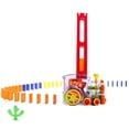 thumbnail image 1 of de Bloques de Tren , Juguete de Construcción Y Apilamiento ños, Niñas, Regalos Creativos, de Carreras para Familias, Adultos perfke Juguete de tren dominó para niños, 1 of 9