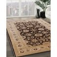 thumbnail image 3 of Ahgly Company Machine Washable Indoor Round Industrial Modern Dark Sienna Brown Area Rugs, 5' Round, 3 of 7
