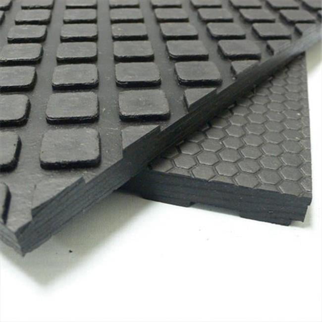 RubberCal MaxxTuff Heavy Duty Rubber Floor Protection Mat Black, 36 x 24 x 0.5 in. Walmart