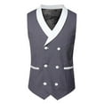 thumbnail image 2 of Mens Slim Retro Daily Assorted Colors Buckle Pocket Suit Vest, 2 of 2