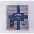 thumbnail image 1 of CHAPS JACQUARD HORIZONTAL STRIPE PLUSH BLANKET, 90 X 90, 1 of 5