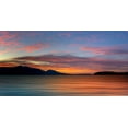 thumbnail image 2 of Jaynes Gallery 14x9 Black Ornate Wood Framed with Double Matting Museum Art Print Titled - USA-Washington State-Seabeck Composite panoramic sunset over Hood Canal, 2 of 4