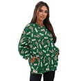 thumbnail image 7 of Xoenoiee Christmas Candy Print Women Casual Oversized Sweatshirts Xmas Long Sleeve Pullover Jackets Fall Winter Outfits with Side Slits, Size S, 7 of 7