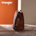 thumbnail image 3 of Wrangler Western Large Tote Bag for Women Tooled Embossed Shoulder Crossbody Handbag, Brown, 3 of 6