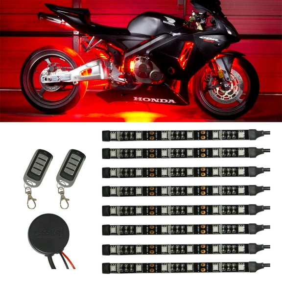 LEDGlow 8pc Advanced Red SMD LED Mini Motorcycle Light Kit