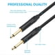 thumbnail image 5 of Cable de Guitarra de 6,35 mm 1/4 Macho A Macho Cable de Audio Estéreo Balanceado /TRS para Guitarra Eléctrica Amplificador de Bajo Mezclador Altavoz 100 cm, 5 of 5