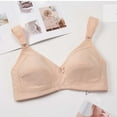 thumbnail image 5 of AINIYS Unpadded Soft Cup Bra Wireless Plus Size Non Padded Bra Minimizer Bras&nbsp; Bralette Secure Fit Bra for Women Unlined Underwire Bra Breathable Khaki 44, 5 of 5