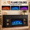 thumbnail image 2 of CLOUDREST PRO Electric Fireplace TV Stand for TVs up to 80", 36" Insert, Black, 2 of 10