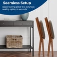 thumbnail image 3 of Stakmore Classic Slat Back Folding Chair in Fruitwood and Colton Upholstery (2 Pack), 3 of 13
