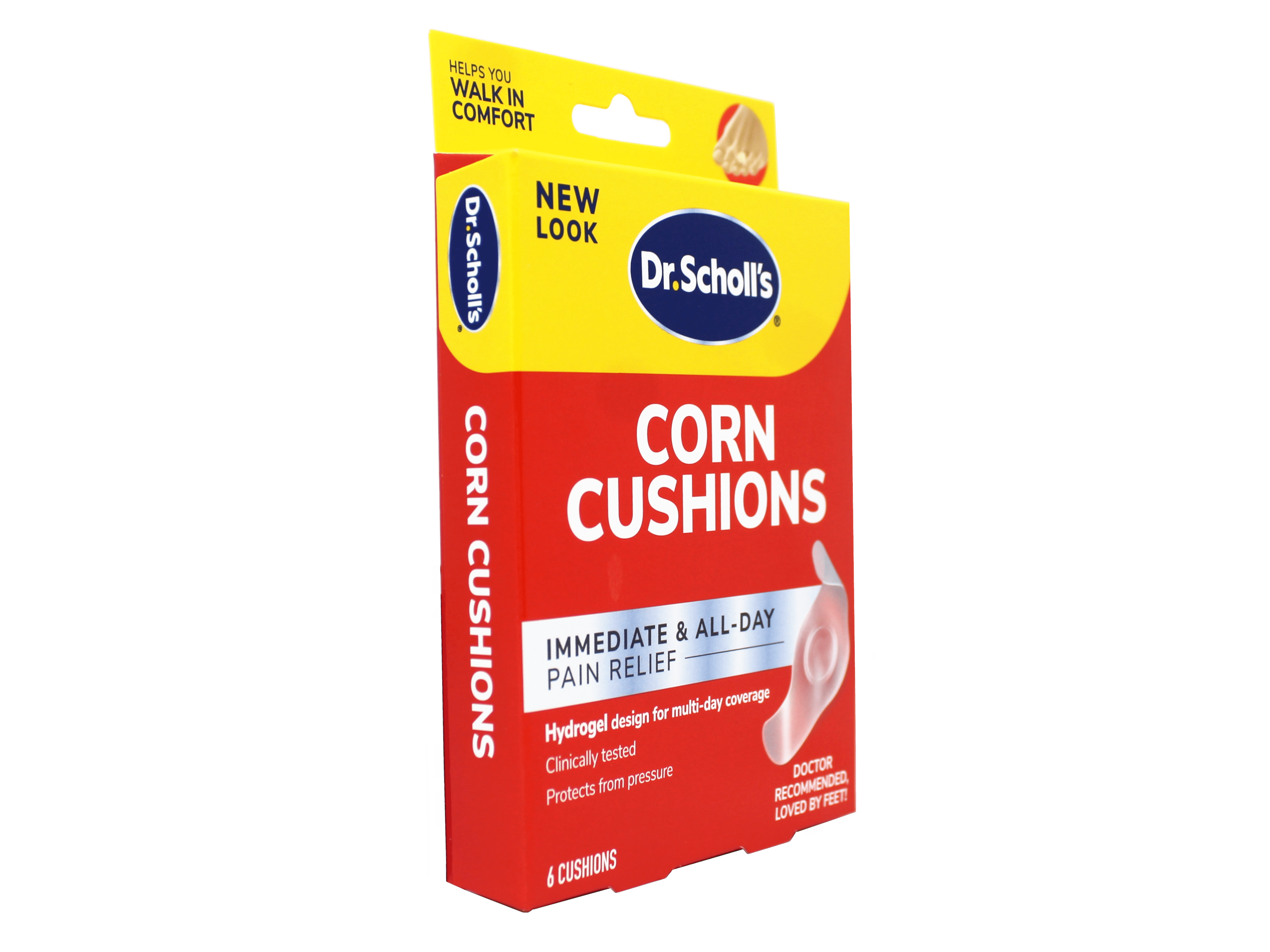 Dr. Scholl's Corn Cushion with Hydrogel Technology, 6ct, Cushioning Protection Against Shoe Pressure and Friction That Fits Easily in Any Shoe for Immediate and All-Day Pain Relief - 5 Pack