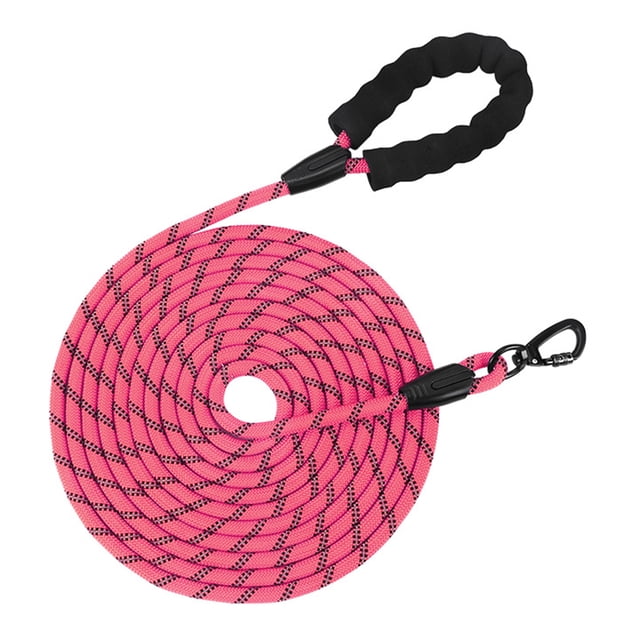 Pet Leash Heavy Duty Rope Leash for Medium And Large Dogs with Elastic Cushioning And Reflective Strips Extra Long Durable Nylon Webbing for Safe Night Walks And Outdoor Training