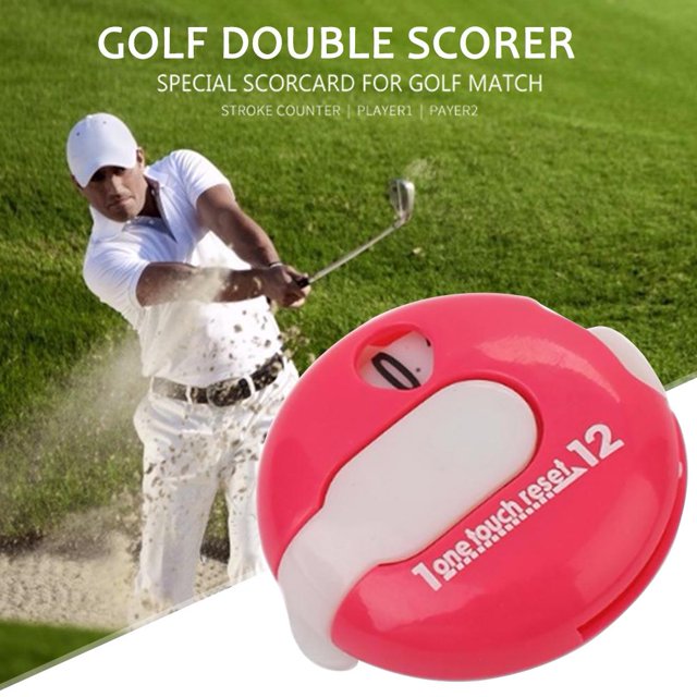 Goleador De Golf Goleador De Golf Golf Contador de golpes de golf para deportes al aire libre, marcador de golf, herramientas de puntuación (rojo)