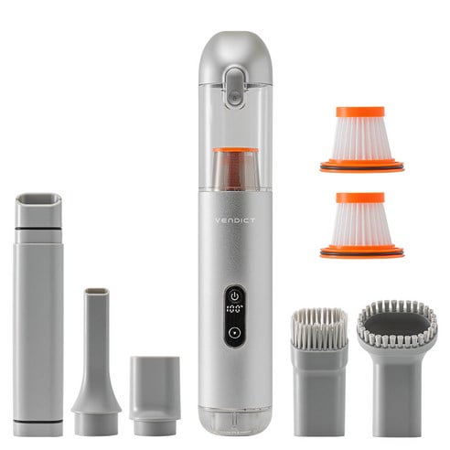 VENDICT Wireless Car Vacuum Cleaner Silver Lining Pure Set with Hard Case, H13 Filters (3 Pack), and Pure Pro Upgrade