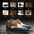 thumbnail image 2 of LIBERTYZENO Formal Shoes for Men Genuine Leather Single Monkstrap Oxford Style Dress Shoes Stephen Navy 9, 2 of 8