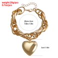 thumbnail image 2 of YYKihy Chunky Pendant Necklaces Gold Punk Puffy Love Thick Chain Choker Necklaces Charm Statement Jewelry For Women Teen Girls, 2 of 5