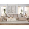 thumbnail image 3 of Roundhill Furniture Nason Wide Wale Corduroy Sectional Sofa Chaise with Armchair and Ottoman, Parchment, 3 of 13
