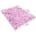 thumbnail image 4 of Pink Breast Cancer Awareness Pattern Blanket,Comfortable Soft Lamb Wool Throw Blanket,All Season,Warm Lightweight Blankets for Sofa Bed Couch Living Room Chair,60"x80", 4 of 4