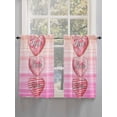 thumbnail image 5 of Valentine's Day Living Room Curtains 2 Panel, Pink Ombre Love Hearts Desserts Cafe Window Treatment, Farmhouse Bedroom Bathroom Kitchen Curtains Drapes 104"x45", 5 of 6