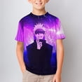 thumbnail image 5 of Boys Girls Jujutsu Anime Kaise T-Shirt Crewneck Short Sleeve Tee Shirt Tops for Kids Teens, 5 of 8