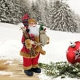 thumbnail image 3 of Adorable Santa Claus Forme Poupée Décor Noël Style Fait à la Main Modèle de Poupée pour Parti Assis Rouge, 3 of 13