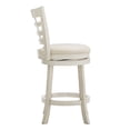 thumbnail image 4 of Weston Home Shapel Window Back 24"H Swivel Counter Height Stool, Antique White Finish, Beige Linen, 4 of 7