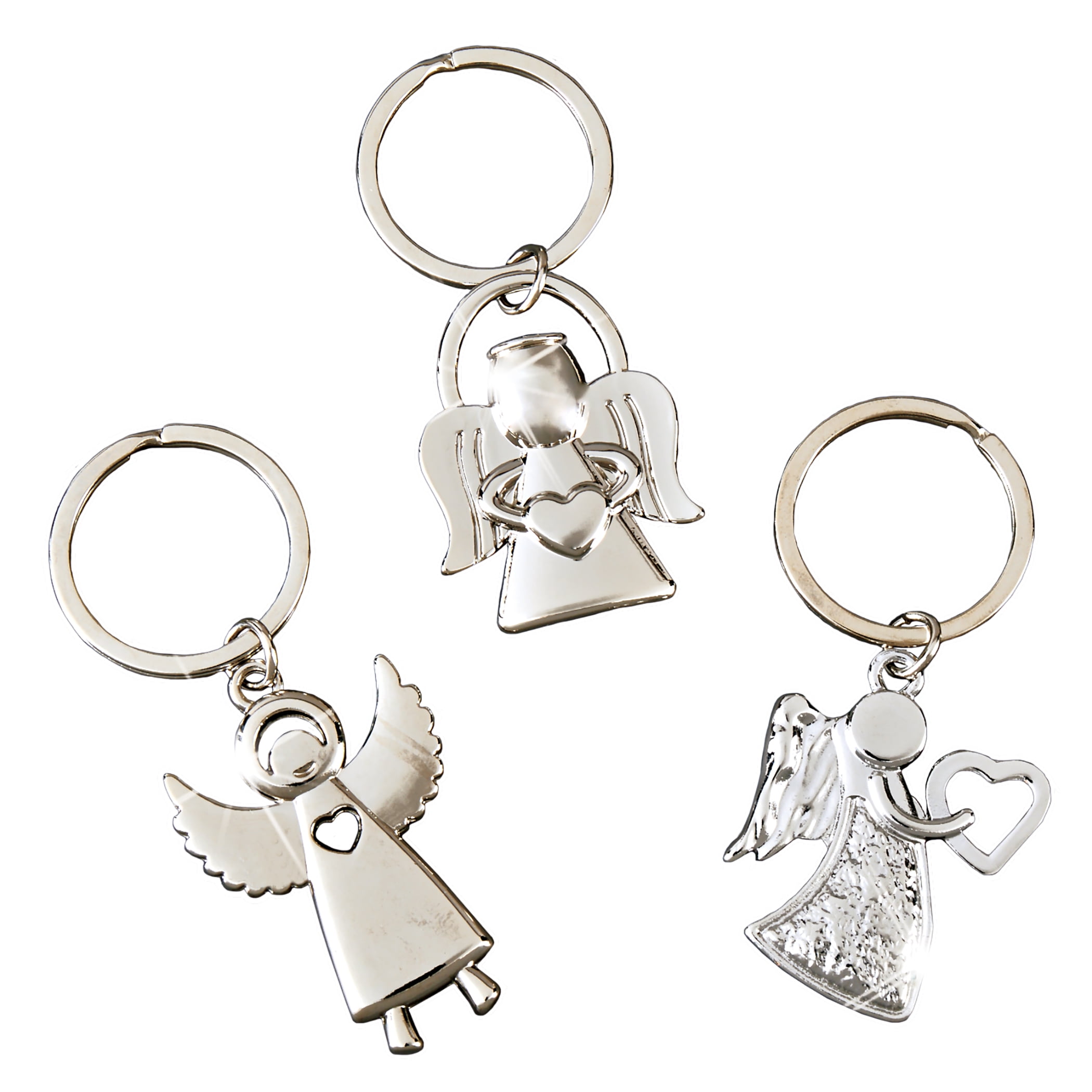 Silver Angel Keyring keychain Metal Key Ring Chain 