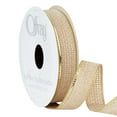 thumbnail image 3 of (4 pack) Offray Ribbon, Natural Gold 5/8 inch Galena Metallic Ribbon, 9 feet, 3 of 13