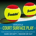 thumbnail image 4 of Franklin Sports Starter + Beginner Pressureless Tennis Balls - Great for Training + Practice - Low Bounce Tennis Balls for All Court Surfaces - Red - 3 Pack, 4 of 12