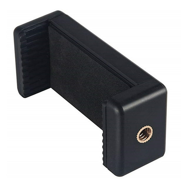 Clip pour Téléphone Intelligent Double Trou Clip pour Téléphone Intelligent Trépied Clip d'Étirement Support Adaptateur (Noir)