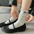 thumbnail image 2 of PMVFHDE Women's Japanese Cute Mesh Bow Socks, Girly Heart Stackable Socks, Fashion Socks for a Adorable Style Outfit White,One Size, 2 of 6