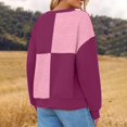 thumbnail image 4 of Oplxuo Womens Colorblock Sweatshirt Casual Long Sleeve Pullover Tops Loose Crewneck Fall Going Out T Shirts, 4 of 7