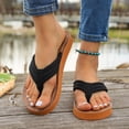 thumbnail image 5 of jiaxiM Flip Flops for Women Beach Thong Sandals for Women Wide Lightweight Women Slippers Non- Tpr Sole Orthofeet Shoes for Women for Beach,travel,water or Poolside, 5 of 9