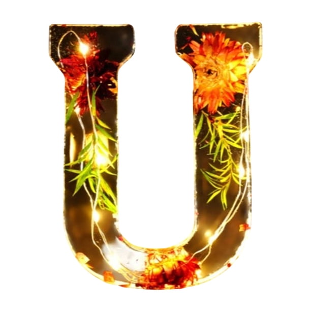 Luz nocturna LED con letras de resina, luz suave que cuida la vista, lámpara ambiental de escritorio para dormitorio, salón o residencia de estudiantes, decoración de bajo consumo
