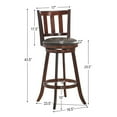 thumbnail image 2 of Costway Set of 4 29.5'' Swivel Bar Stool Leather Padded Dining Kitchen Pub Bistro Chair Low Back, 2 of 9