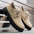 thumbnail image 2 of Wdhugt Men'S Fashion Casual Oxford Shoes With Round Toe Pu Leather Lace Closure Business Style Us Size 6 Foot Length 9.65 Inches, 2 of 9