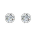 thumbnail image 3 of Bezel Set Diamond Stud Earrings in 10K White Gold (0.35 Carat), 3 of 6