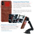 thumbnail image 3 of Dockem iPhone XS Max Exec M2 Wallet Case; Built-in Metal Plate, 2 Card Holder Slots, Brown, 3 of 9