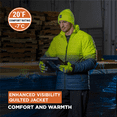 thumbnail image 3 of RefrigiWear Men's Enhanced Visibility Quilted Jacket - High-Visibility, Insulated, Lightweight Work Coat for Cold Weather, 3 of 7