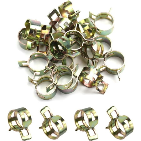 

WCX 50pcs 1/2 / 13mm Spring Band Type Action Hose Pipe Clamp Low Pressure Air Clip Clamp Fasteners Assortment Kit for Plumbing Automotive and Mechanical-0614