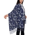thumbnail image 4 of Sikiie Hawaiian Style Shawl Wraps Big Scarf Tassel Fall Winter Thick Scarf Warm Shawl Women Fall Gifts, 4 of 8
