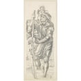 thumbnail image 2 of Sir Edward Coley Burne-Jones 12x24 Black Ornate Framed Double Matted Museum Art Print Titled: St Christopher and the Infant Christ, 2 of 5