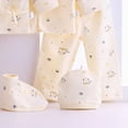 thumbnail image 6 of CAUYDY Preemie Baby Clothes Newborn Boys Girls Outfit Long Sleeve Pajamas Pants Hat Bib Bellyband Cotton 7PCS Layette Set for Infant Fall Winter 0 3 6 Months (Sizes 0-3 Months,Yellow), 6 of 6