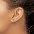 thumbnail image 3 of Solid 14K Yellow Gold Diamond-cut Butterfly Earrings - 8mm, 3 of 6