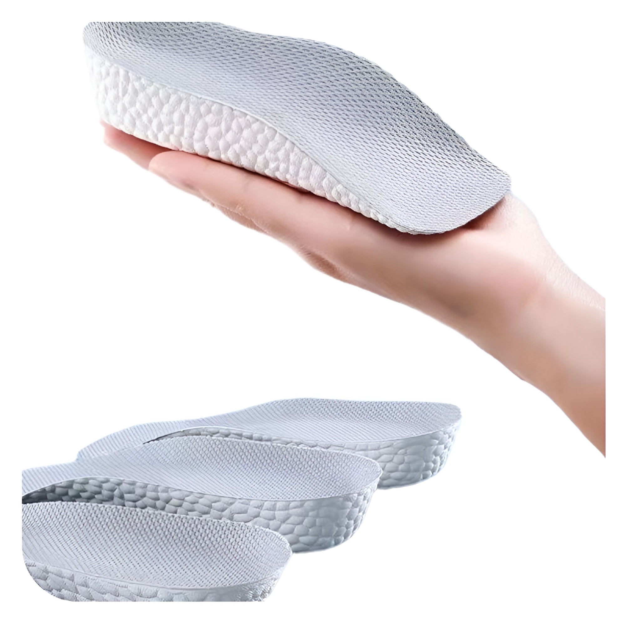 FLORNIX 2 Pairs 3.5Cm Height Increasing Insole Shoe Heel Lift Insert Height Elevator Invisible Men Women Arch Support Inner Sole Orthopedic Cushioning Foot Pad