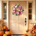 thumbnail image 6 of PSVFUJZ 18 Inch Fall Wreaths for Front Door, Thanksgiving Farmhouse Decor, Artificial Autumn Wreath with Pumpkin Maple Leaf for Thanksgiving Farmhouses Home Outdoor Indoor Decor, 6 of 6
