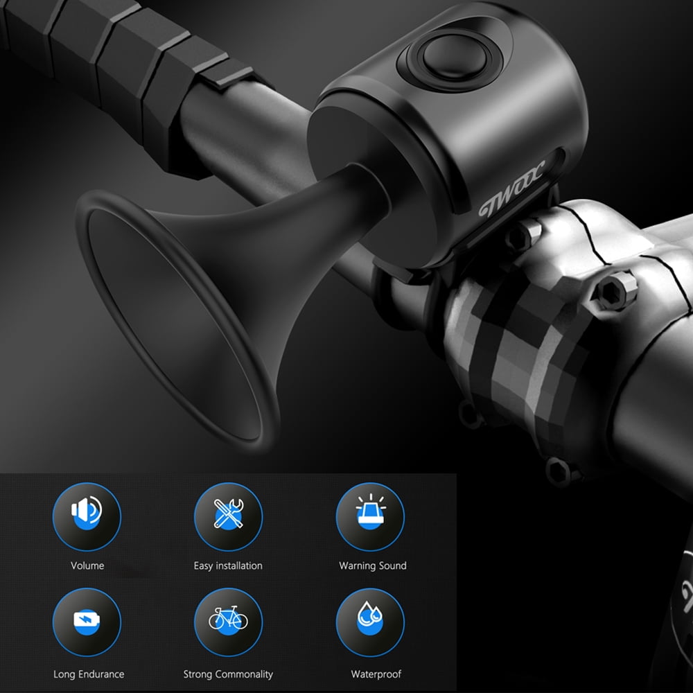 TWOOC TWOOC Electric Bike Bell 120dB Horn Battery Powered Waterproof