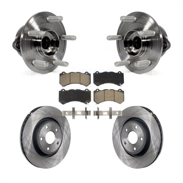 Transit Auto Front Hub Bearing Assembly Disc Brake Rotors and Ceramic Pads Kit for Car 2022 Dodge Durango R T with Brembo Brakes KBB-127487