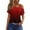 Red, variant on ABATAB Off One Shoulder Tops for Women Summer Short Sleeve Gradient T-Shirts Dressy Casual Lightweight Trendy Shirt Blouses