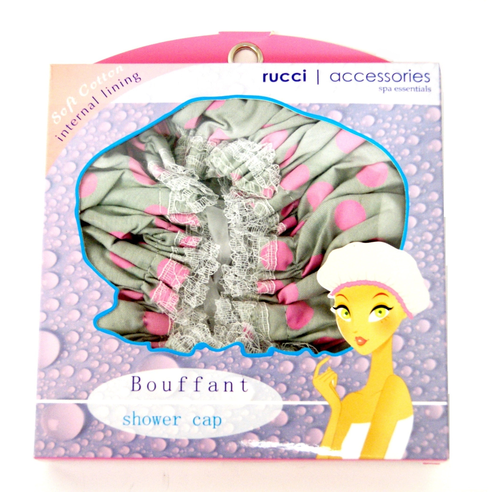 Rucci Dotted Blue Shower Cap