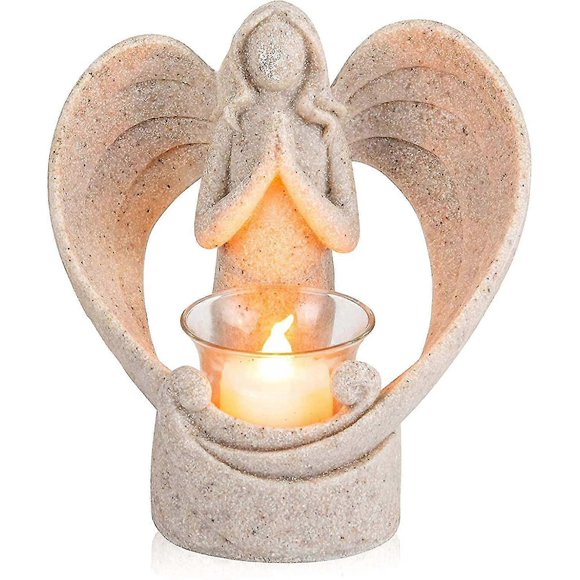 Angel Candle Holder Ornament Angel Statue Tealight Candle Holder Angel Figurines In Memory Of The Loved One, Home Decoration Or Giftcreative Home Desk
